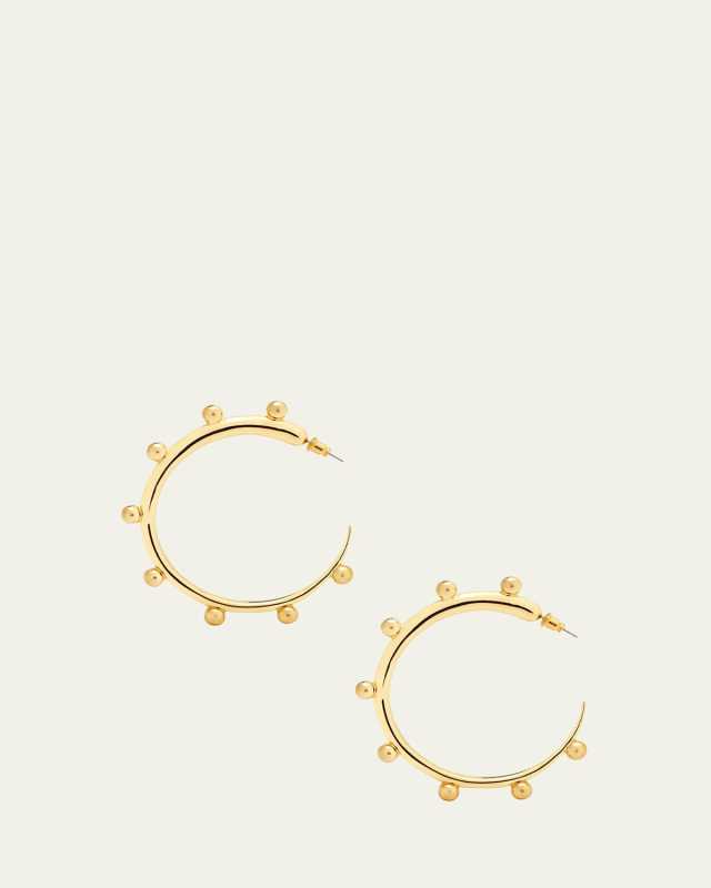 Khartoum Embellished Hoop Earrings, 2.5"L